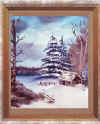 I painted this for my best friend Tara. I called it "Tara's Cabin"